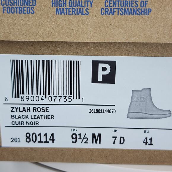 Clarks Women’s Zylah Rose Ankle Boots – Comfort Flatform Leather - Size 9.5 M - Picture 10 of 10